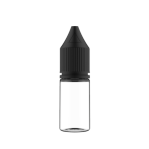 10ml Chubby Gorilla V3 PET Clear Bottle with Solid Black Cap - Aisa Packaging Planet (APP)